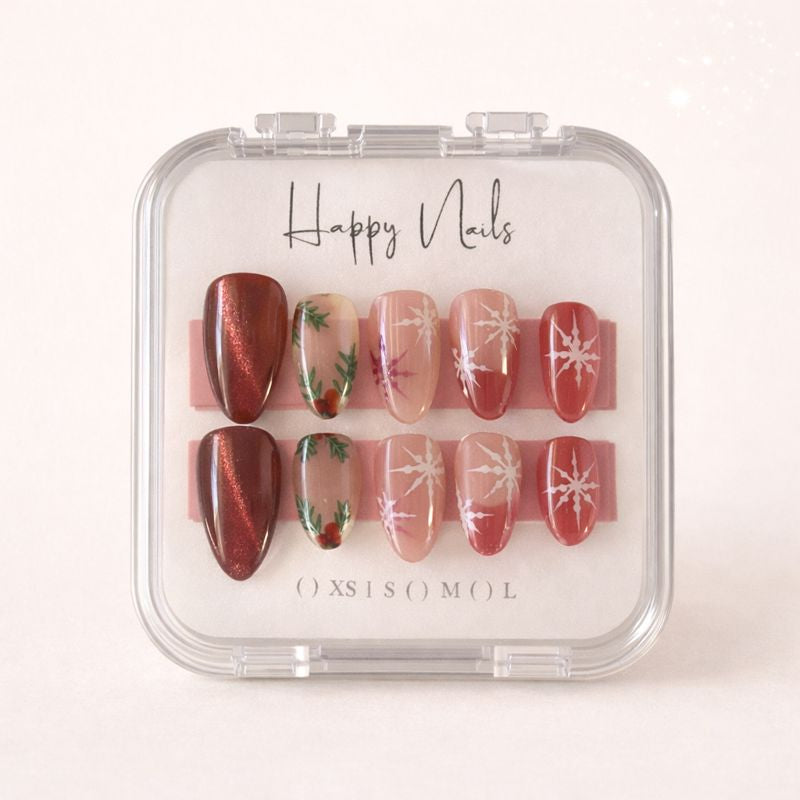 Winter Blossom! (Medium nails)