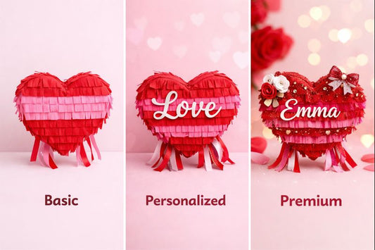 Heart-Shaped Valentine Piñata (Handmade & Customizable)